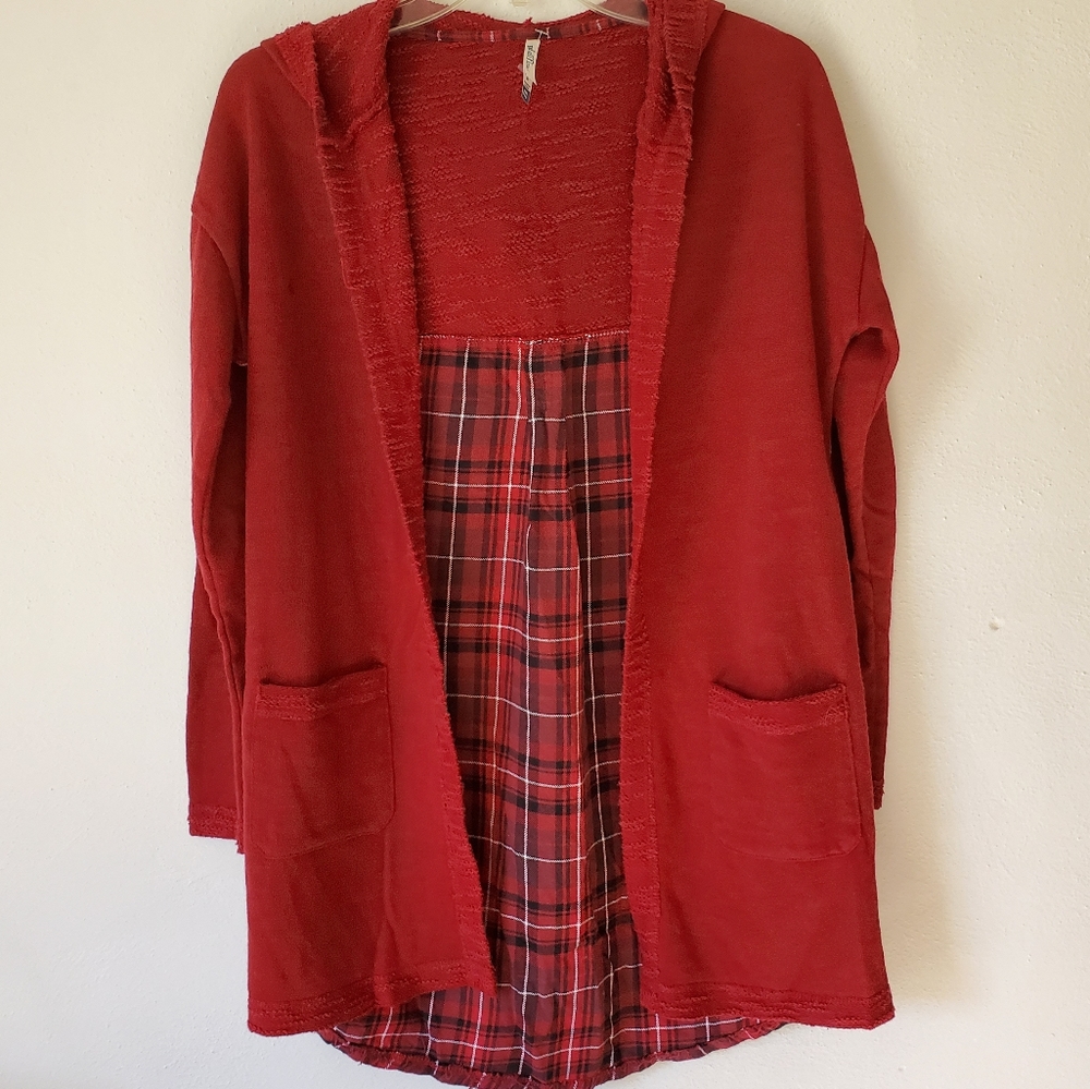 Wallflower/ Red Plaid Cardigan